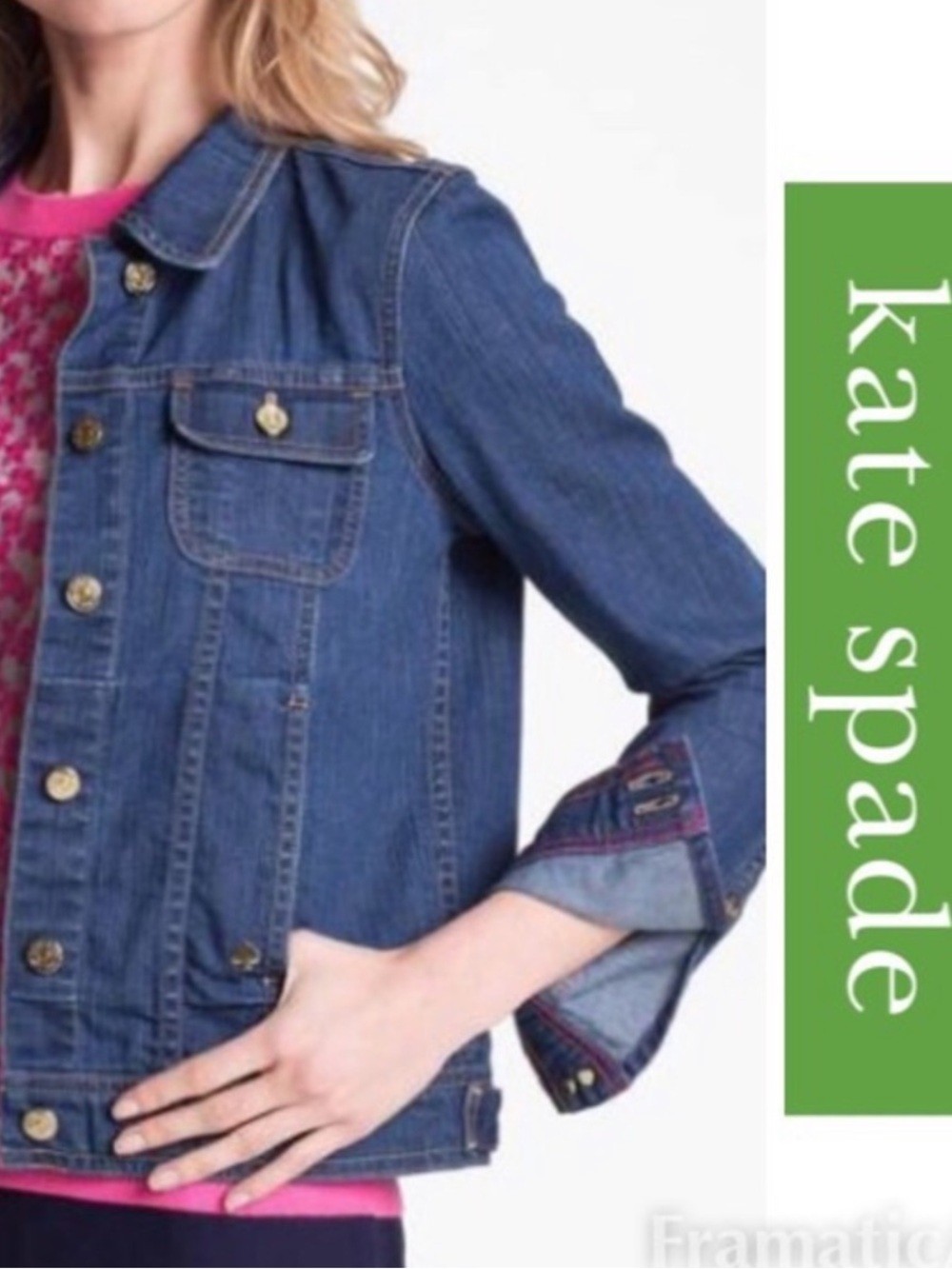 Authentic Kate Spade Broome Street Denim Jacket size XL
